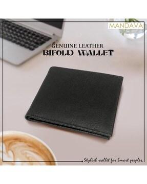 men leather bi-fold wallet