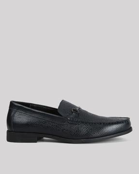 men leather bit loafers