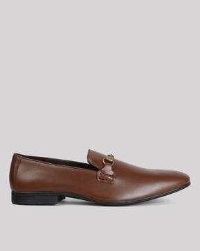 men leather bit loafers