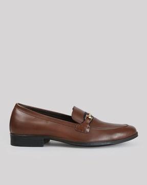 men leather bit loafers