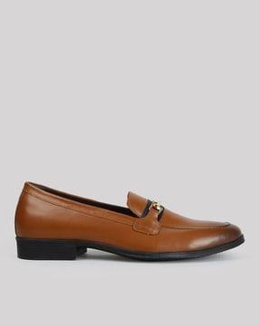 men leather bit loafers