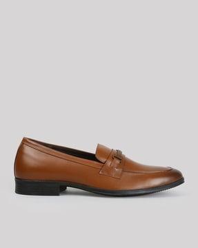 men leather bit loafers