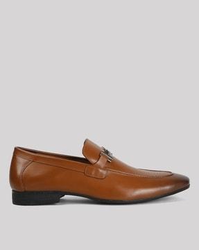 men leather bit loafers