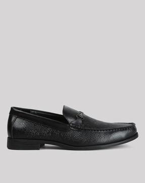 men leather bit loafers