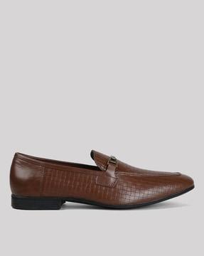 men leather bit loafers