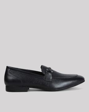 men leather bit loafers