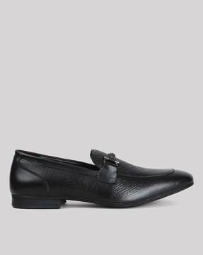 men leather bit loafers