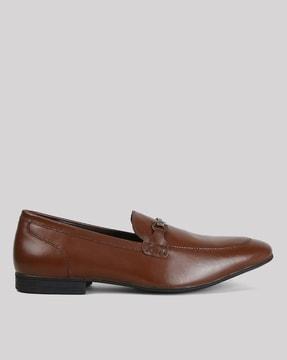 men leather bit loafers