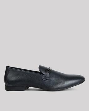 men leather bit loafers