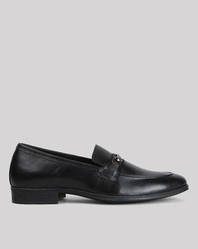 men leather bit loafers