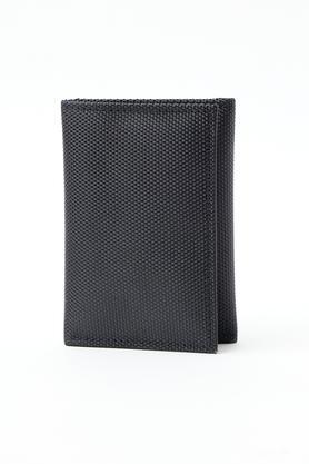 men leather casual card holder - black