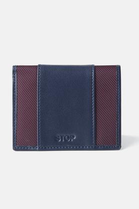 men leather casual card holder - maroon