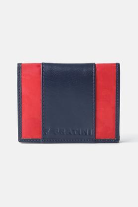 men leather casual card holder - red