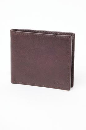 men leather casual two fold wallet - red