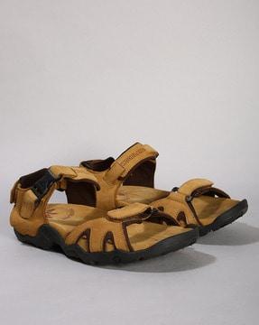 men leather floater sandals
