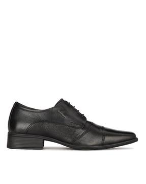 men leather lace-up formal shoes