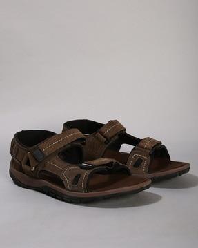 men leather outdoor floater sandals