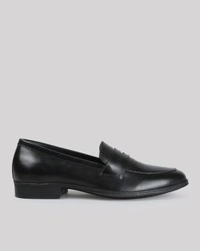 men leather penny loafers