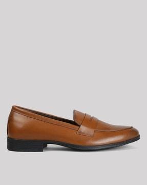 men leather penny loafers