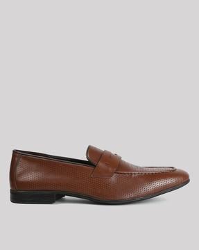 men leather penny loafers