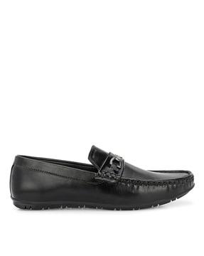 men leather slip-on loafers