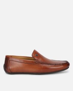 men leather slip-on loafers