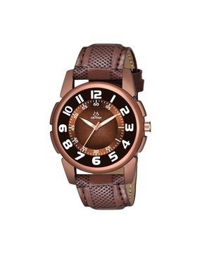 men leather strap analogue watch-2131