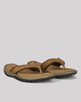 men leather thong-strap sandals