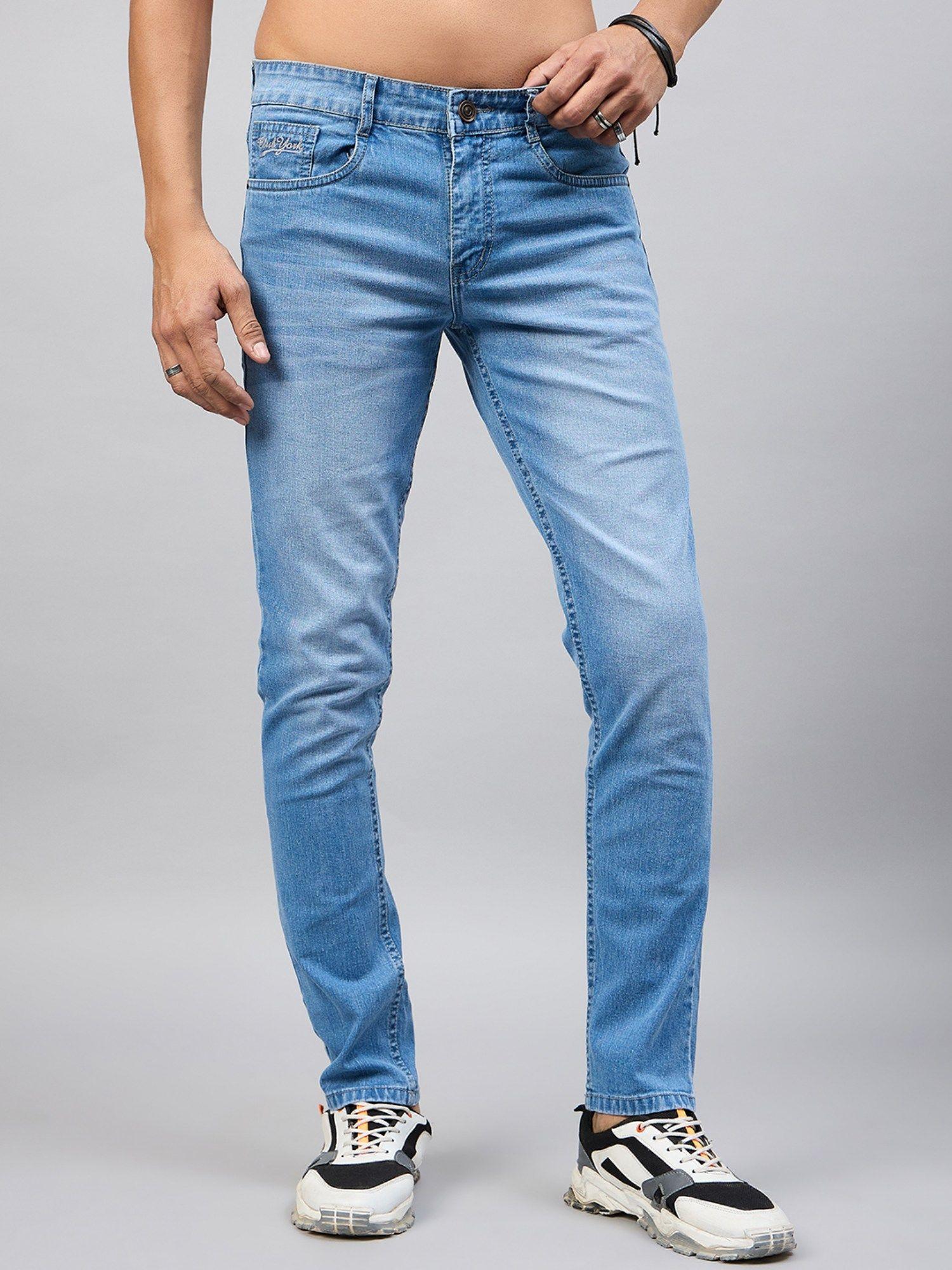 men light blue jean