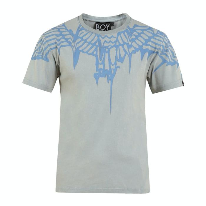 men light blue smudge eagle t shirt