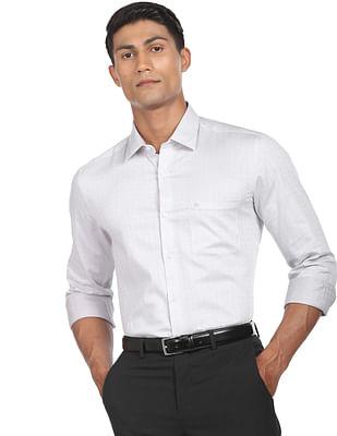 men light grey manhattan slim fit formal shirt