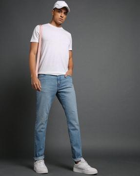 men light-wash slim tapered fit jeans -512