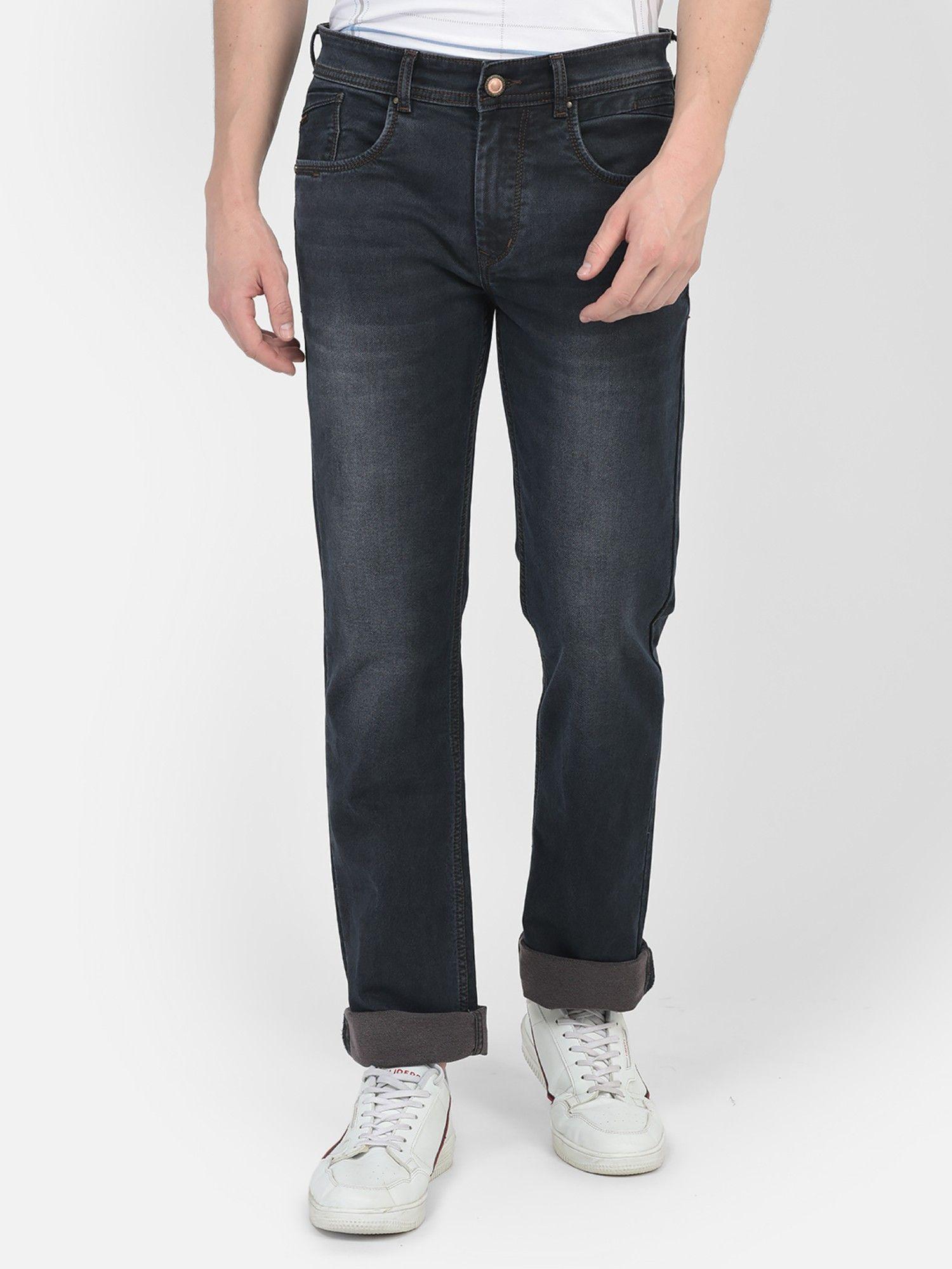 men light washed grey jeans