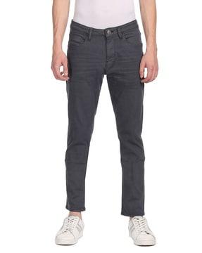 men lightly washed skinny fit jeans