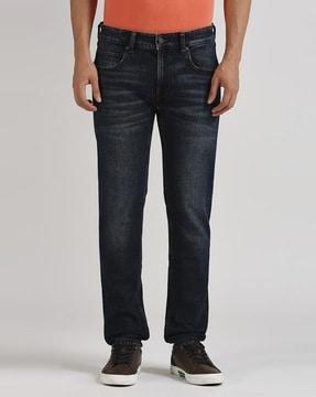 men lightly washed vapour tapered fit jeans