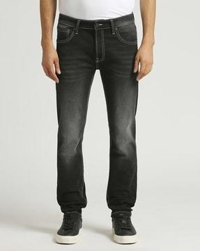 men lightly washed vapour tapered fit jeans