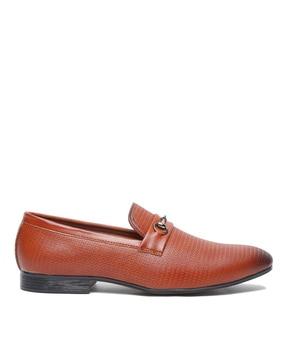 men loafers with metal accent