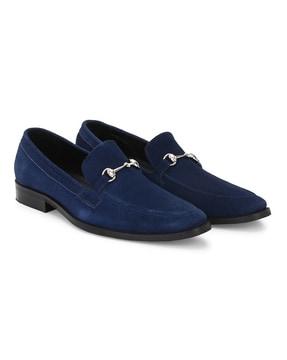 men loafers with metal accent