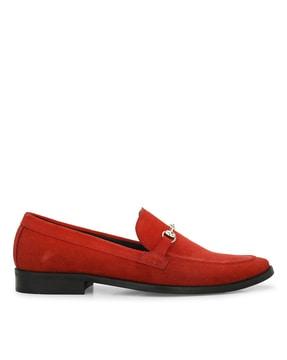 men loafers with metal accent