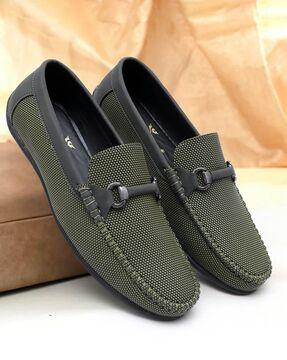 men loafers with metal accent