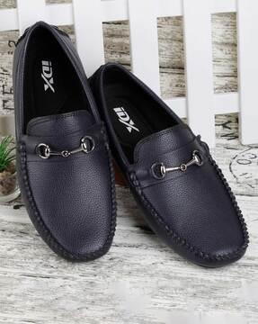 men loafers with metal accent