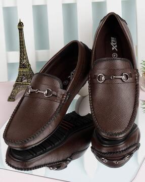 men loafers with metal accent