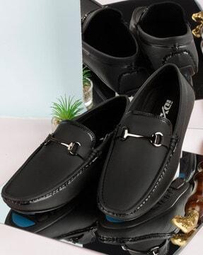 men loafers with metal accent