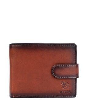 men logo embossed bi-fold wallet