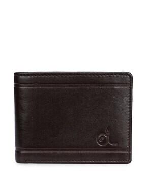 men logo embossed bi-fold wallet