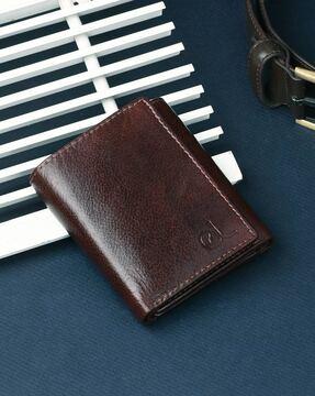 men logo embossed bi-fold wallet