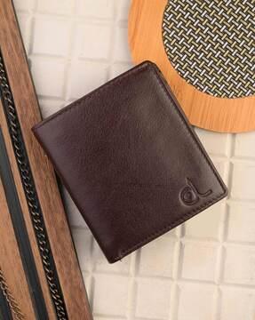 men logo embossed bi-fold wallet