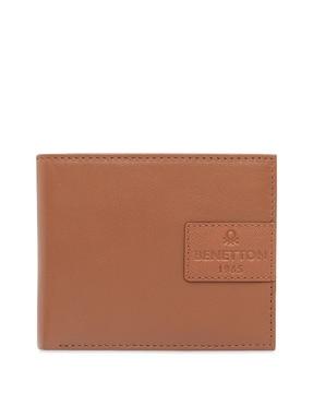 men logo embossed bi-fold wallet