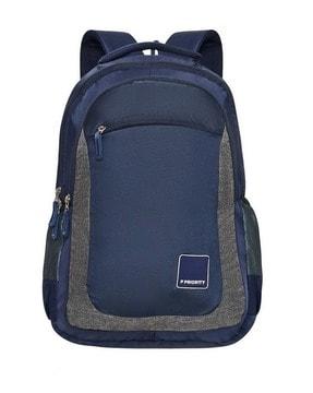 men logo embossed everyday backpack