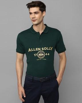 men logo embroidered regular fit polo t-shirt